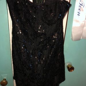 Black sequin romper